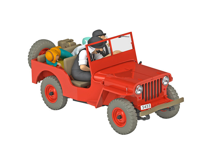 The Red Jeep Willys 1/24 Voiture Tintin car Tintin & Land of Black Gold