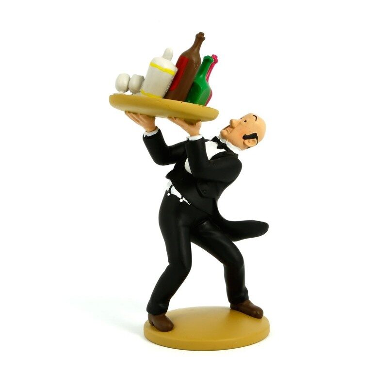 Nestor with tray resin figurine Official Tintin product