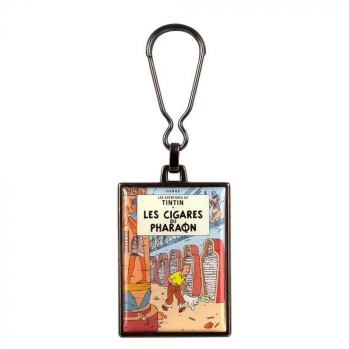 Tintin metal keyring bookcover Les Cigares du Pharaon Moulinsart