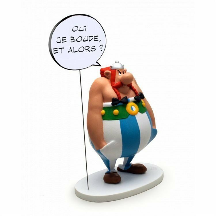 Obelix resin figurine statue in boxset Plastoy collection Bulles 