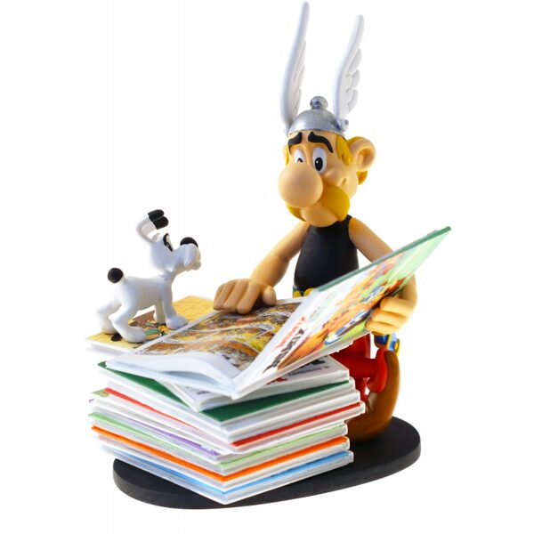 Asterix stack of comic book resin figurine statue 