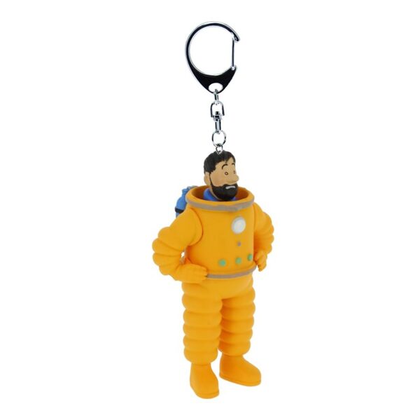 Capt. Haddock cosmonaute plastic key ring New Tintinimaginatio