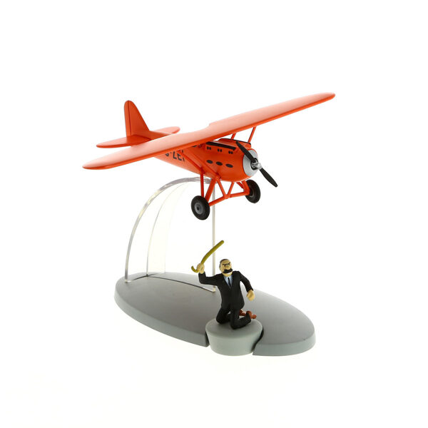 Tintin and Muller's Red biplane from the Black Island