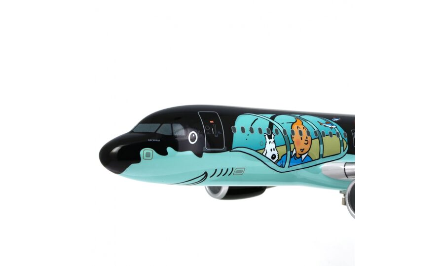 AIRBUS A320 RACKHAM TINTIN BRUSSELS AIRLINES RESIN STATUE NEW 2023 VERSION