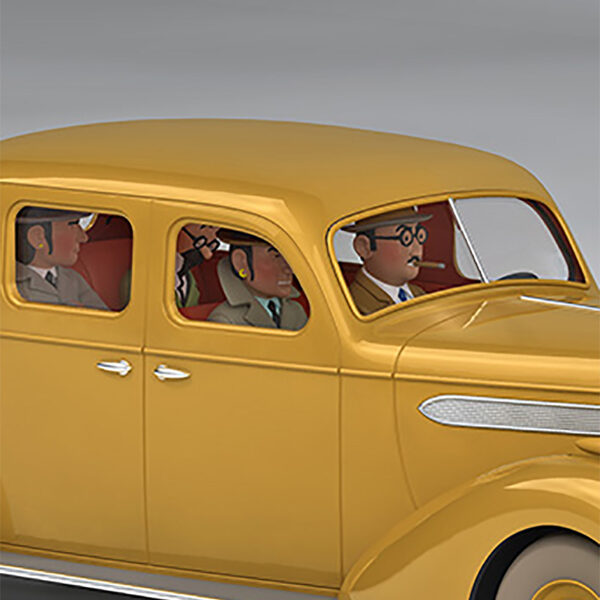The Kidnappers yellow Buick 1/24 Voiture Tintin Cars the Seven crystal balls