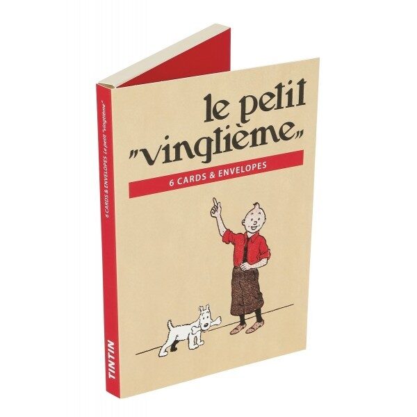 Tintin and Le Petit Vingtieme set of 6 postcards and envelopes 