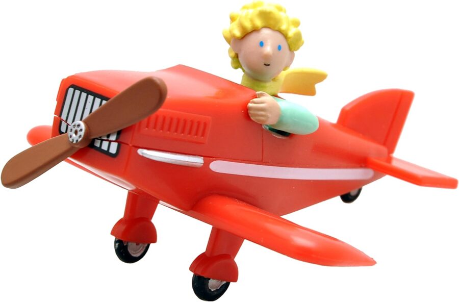 The Little Prince in airplane plastic figurine New with tag