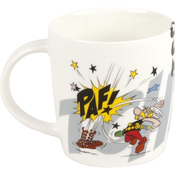 Asterix and Obelix fighting the romans K.O.! porcelain mug