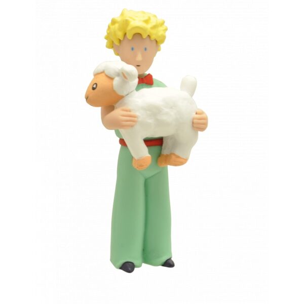 The Little Prince holding lamb plastic figurine Plastoy