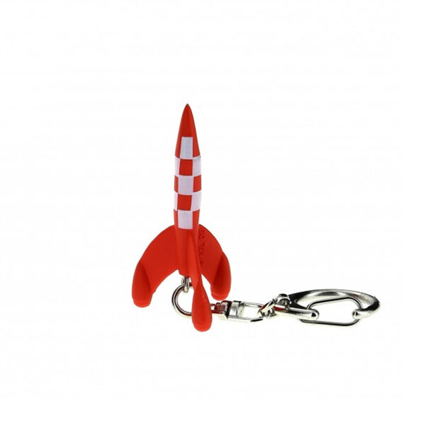 Tintin Lunar Rocket plastic keyring New