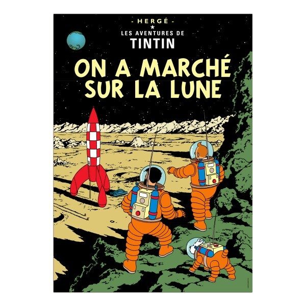 Tintin and Explorers on the moon Official large size poster