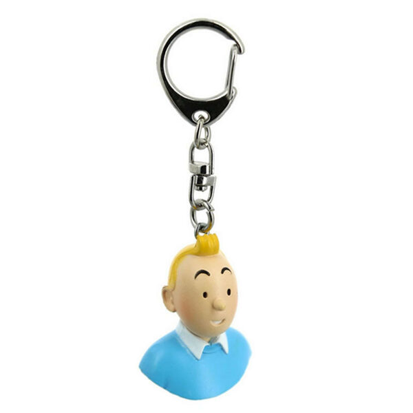 Tintin bust plastic key ring Moulinsart
