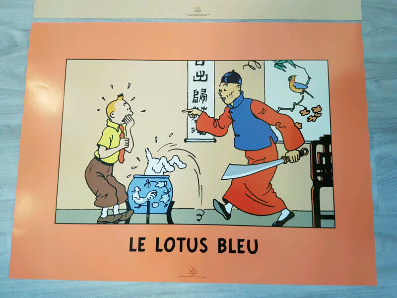 Tintin and The Blue Lotus Sword large size poster