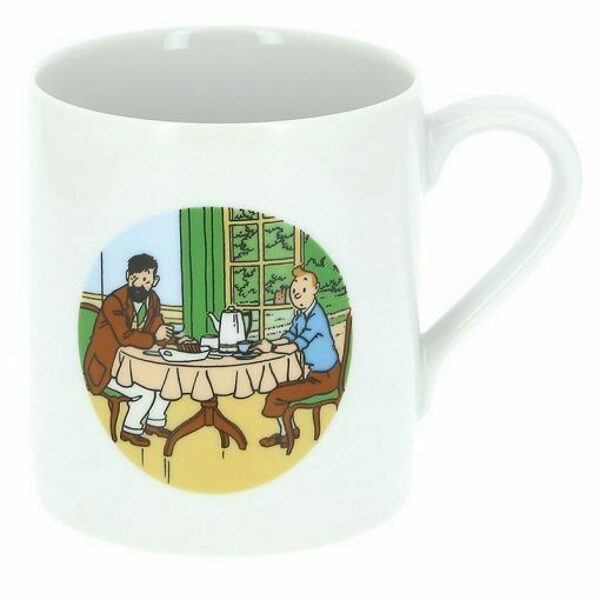 Tintin and Haddock Moulinsart Petit Dejeuner porcelain mug in gift box