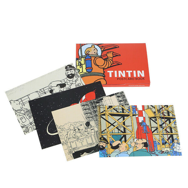 Tintin Moon adventure 16 postcards booklet Official Moulinsart product 
