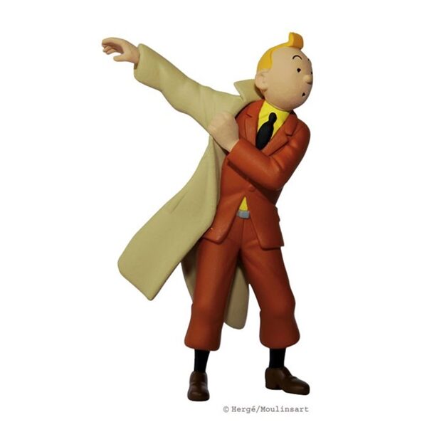 Tintin trenchcoat plastic figurines New Official Moulinsart Product New