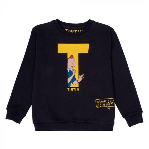 Tintin black T sweatshirt Official Tintinimaginatio product New