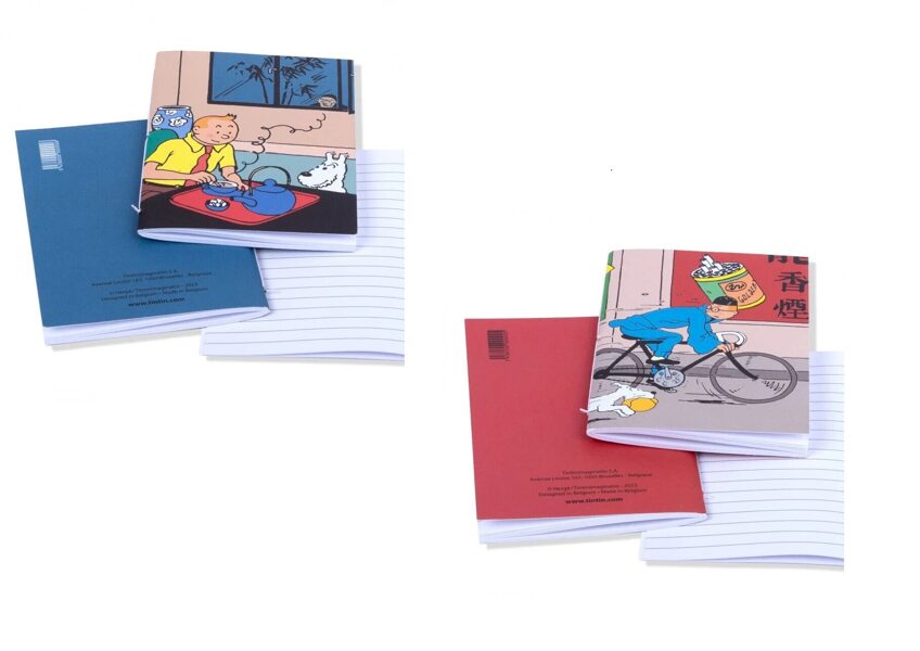 Set of 2 Tintin notebooks 12.5 cm x 8.5 cm Official Tintinimaginatio product New