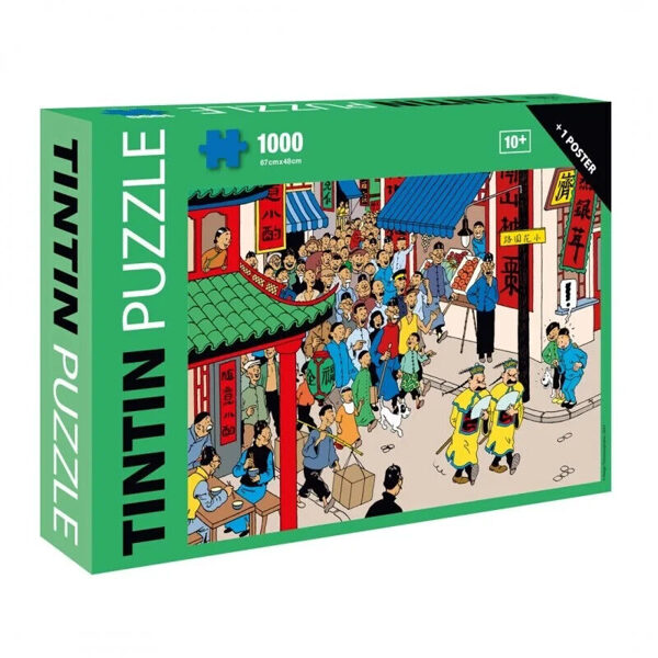 Tintin 1000 pieces puzzle Les Dupondt Chinese outfits with poster New and Sealed