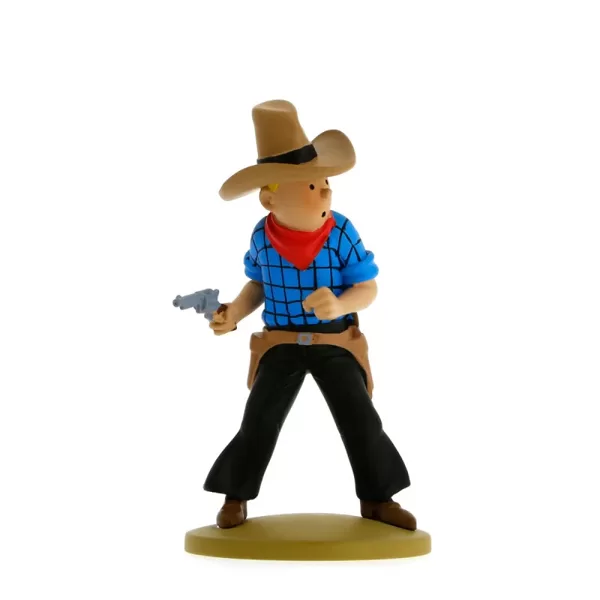 Tintin in America cowboy resin figurine 