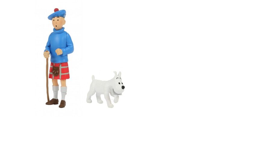 Tintin Kilt and Snowy envelope set of 2 plastic figurines