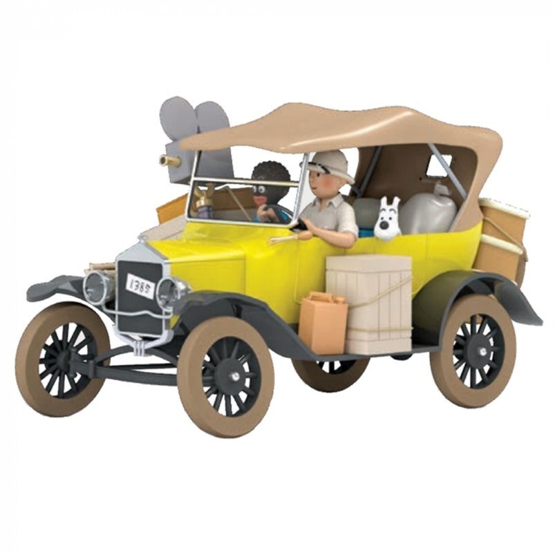 Yellow Ford T Tintin in the congo 1/24 Voiture Tintin cars